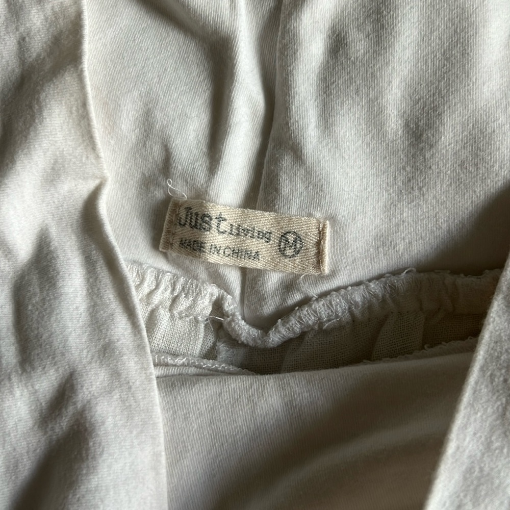 White linen pants